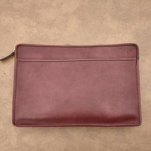 Vintage Coach Portfolio Envelope 16" Brown Leather
